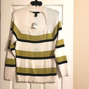 Peek-a-boo long sleeve sweater